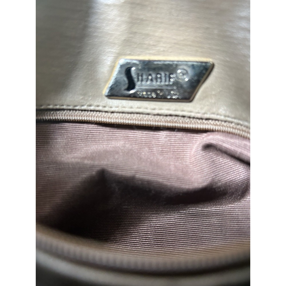 VTG SHARIF leather Snake/alligator/Geometric Texture crossbody Tan/browns 80's - Picture 9 of 15